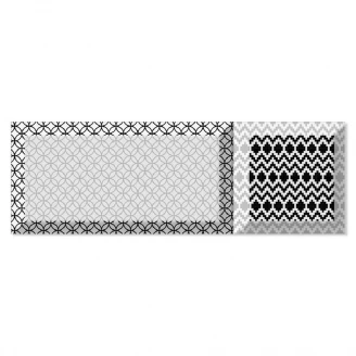 Kakel Geometrico Grå 03 Blank 10x30 cm